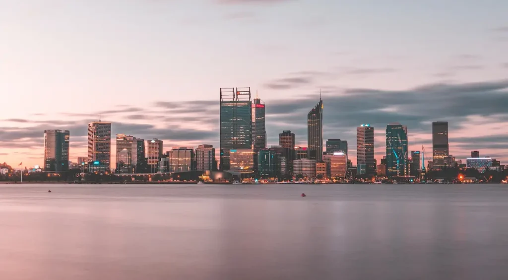 Perth CBD During Sunset